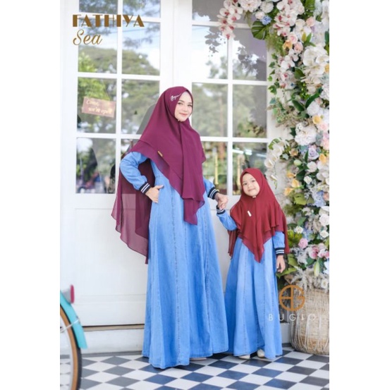 Dress Denim Mom & Kids FATHIYA Bugio Choting