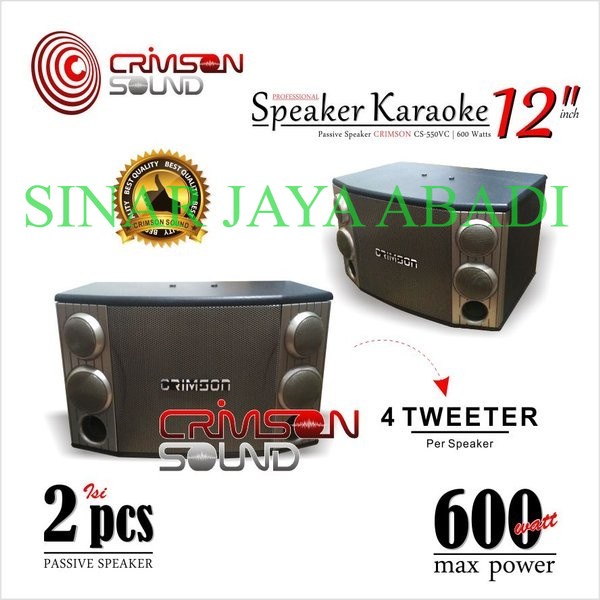 SPEAKER KAROKE 12 INCH CRIMSON CS-550VC