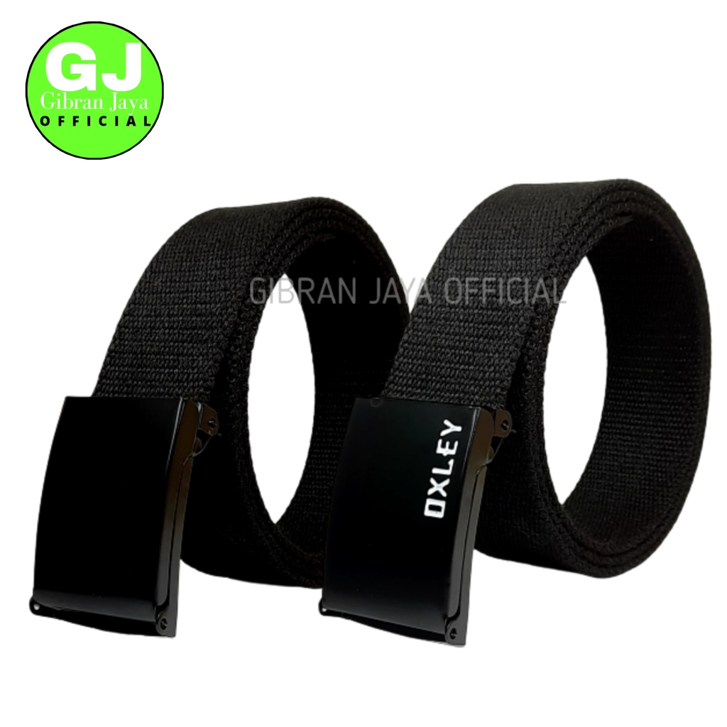 Gesper Ikat Pinggang Size JUMBO 150CM Pria dan Wanita Katun Hitam Polos TEBAL TERMURAH