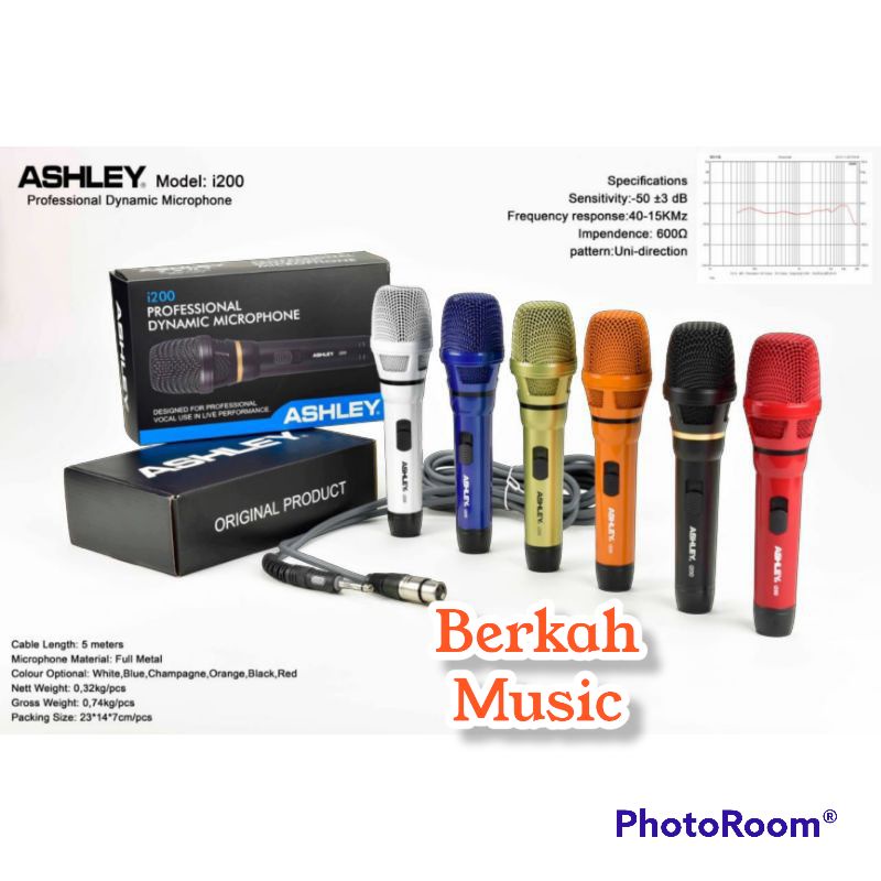 Mic Kabel Ashley i200 Original Mic kabel Ashley I200 vokal Dinamic original