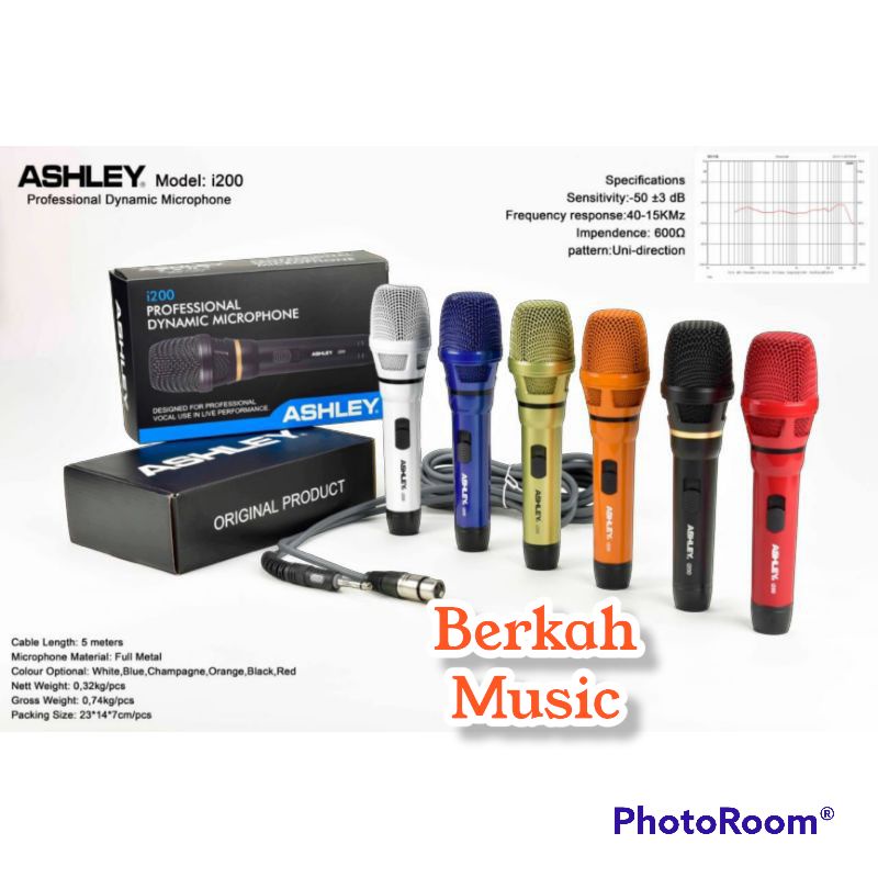 Mic Kabel Ashley i200 Original Mic kabel Ashley I200 vokal Dinamic original