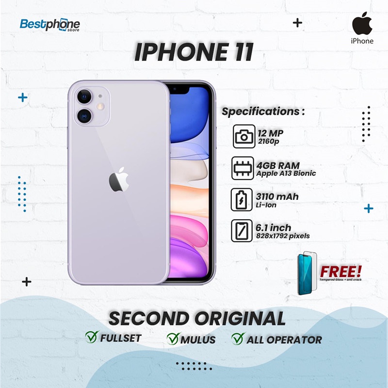 iPhone 11 128Gb/64Gb Second Original 100% | Fullset Mulus | iPhone Bekas-2