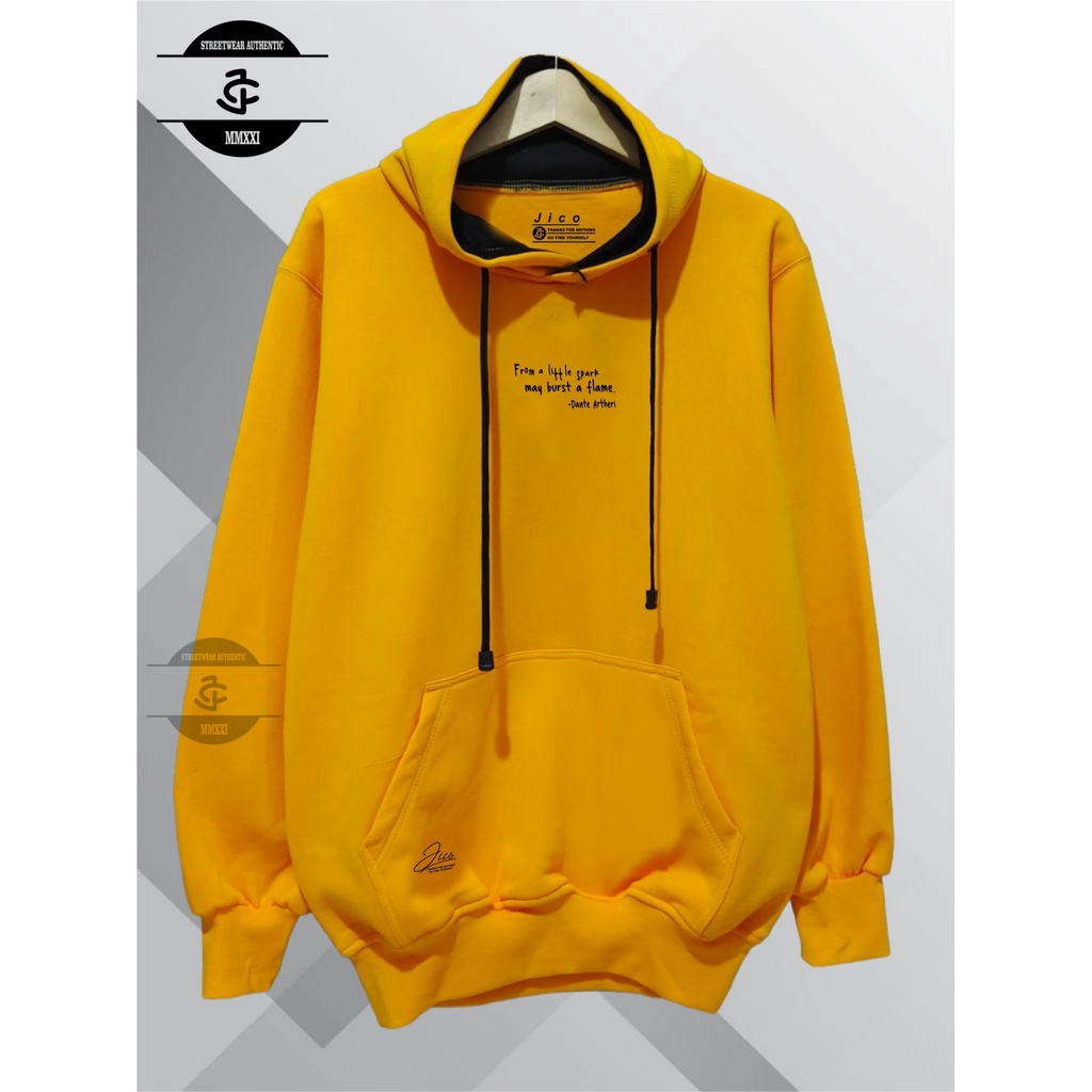 Jaket Hoodie Aesthetic Premium Original Brand JICO Distro Lokal Bandung Oversize M L XL XXL List Fro