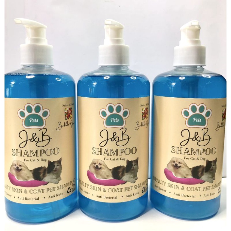 Shampo Jamur &amp; Kutu J&amp;B Pets Shampo 500 ml Anti Bacterial untuk Kucing / Anjing