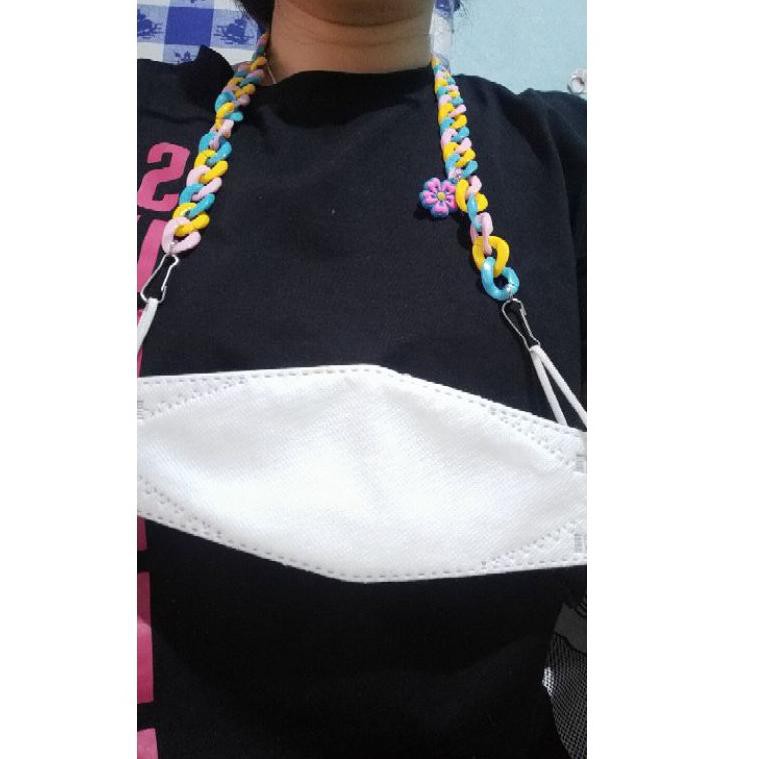 BISA COD tali rantai masker mutiara- fashion tali rantai masker or kalung masker - tali masker hijab