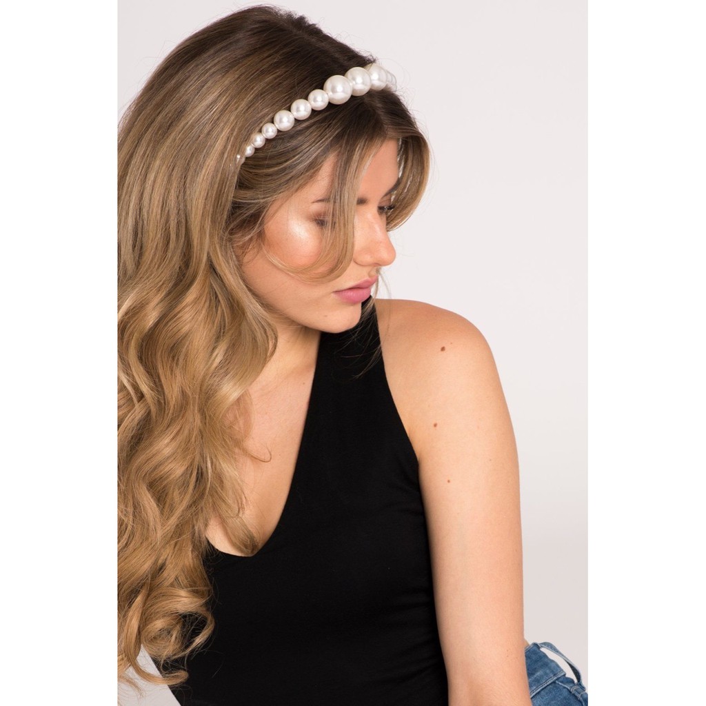 Ark.co - AVENS pearl Headband / bando bandana mutiara hiasan rambut