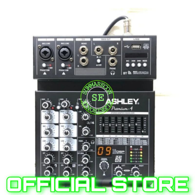 mixer ashley 4 channel original ashley premium 4 usb bluetooth recording
