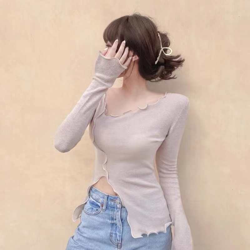 korean sweater rajut wanita lengan panjang wanita baju atasan wanita kekinian