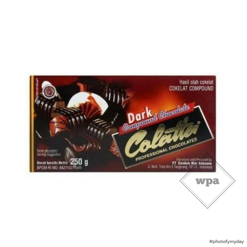 

colatta dark compund chocolate 250 gr