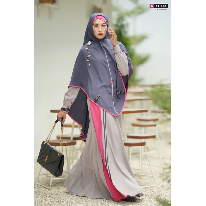 GAMIS SET AULIA TERBARU ALAYYA COULD GREY