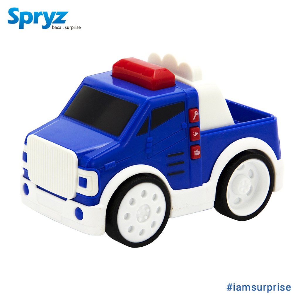 Spryz Press &amp; Go Skala 1:24 Mainan  Mobil Listrik dengan Lampu &amp; Suara