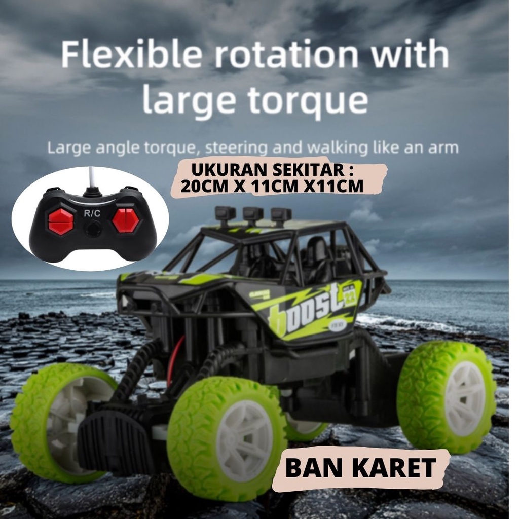 Mobil Remote Control Offroad Ban Karet Rc Car Jeep Rock Crawler Boost Monster mainan anak laki laki