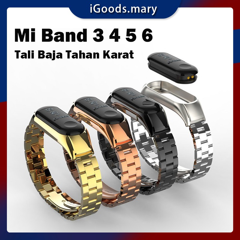 Mi band Metal Strap Xiaomi Band 3 4 5 6 Gelang Stainless Steel