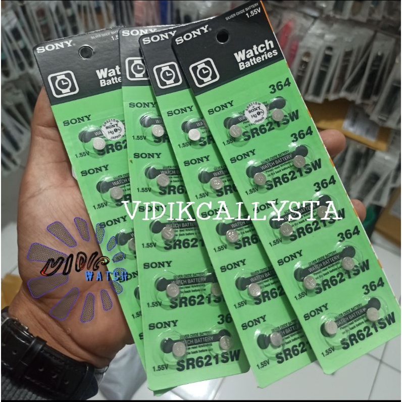 BATRE BATREI BATTERY SONY 364 363 SR621SW SR621 LR621 L621 621 SW W AG1 LR60 BATERAI JAM TANGAN KANCING 1.5V