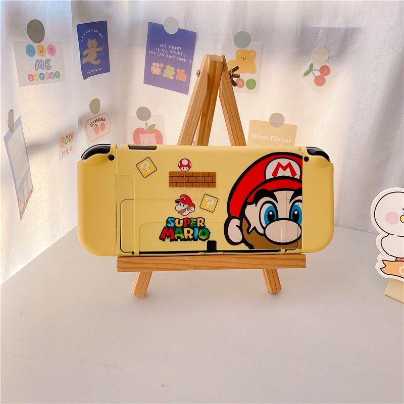 Case Nintendo Switch OLED v2 v1 Casing Mario Bros Super Pokemon Squirtle Psyduck Softcase Soft