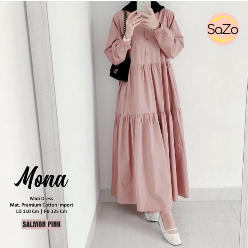 Estusae : Mona MIDI Dress Katun Premium Import