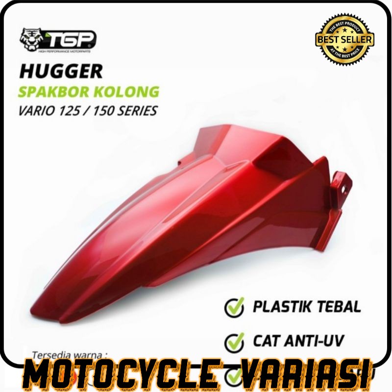 Hugger Spakbor kolong Click Vario 125 150 TGP 2013 2016 2018 2020 Merah Hitam putih