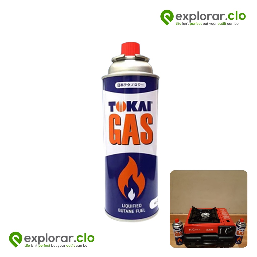 Gas portable merk tokai 235 Gram / Pemantik Gas Tokai ZET