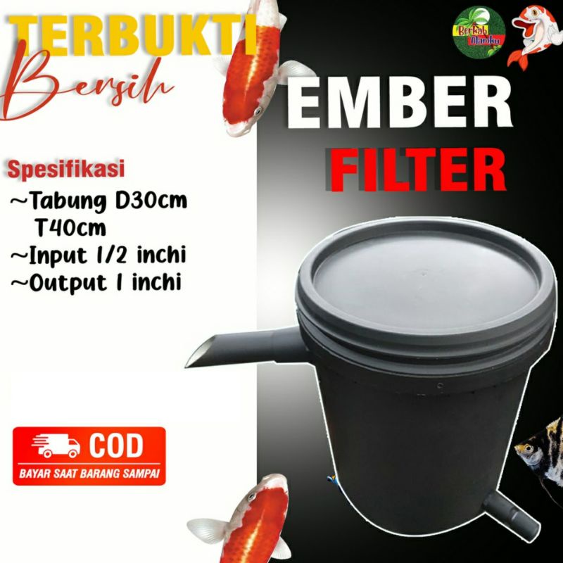 Jual ember filter kolam ikan koi tempat media filter mekanis biologis