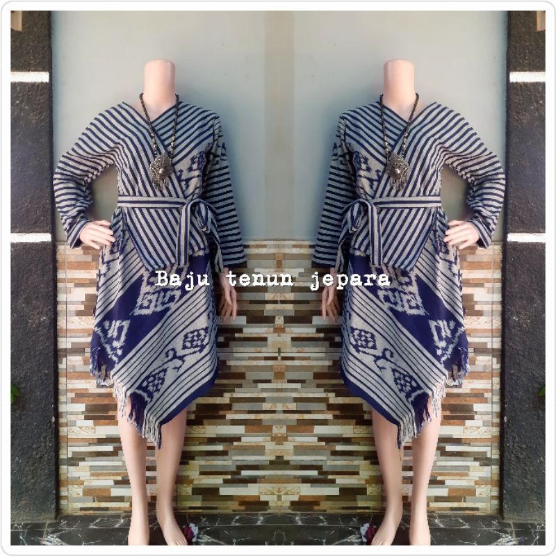dress zoya tenun jepara baju tenun jepara DT115