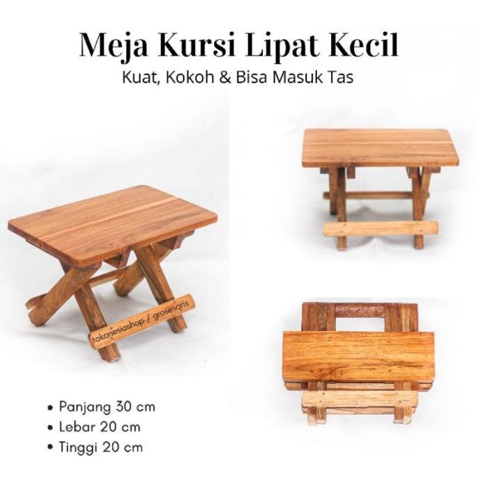 Meja Kayu Kecil Lipat