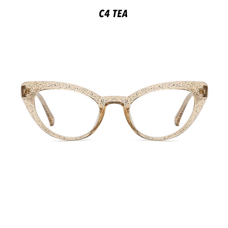 (YUZHU) Bayar di Tempat High Quality Vintage Mata Kucing Wanita Kacamata Flexible TR90 Frame Eyeglasses