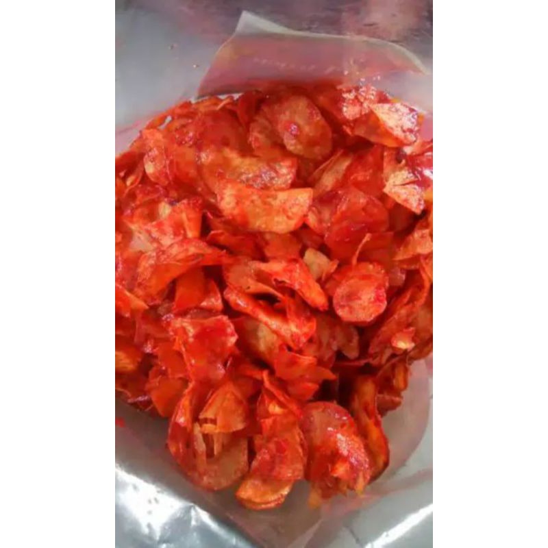 

GROSIR TERMURAH KERIPIK KRIPIK SINGKONG BALADO PEDAS MANIS 250gr Mak Eti