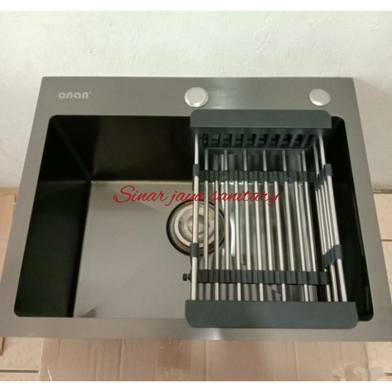 Kitchen sink ONAN black 5040 sus 304 &quot;ORIGINAL&quot;  / Bak cuci piring ONAN hitam