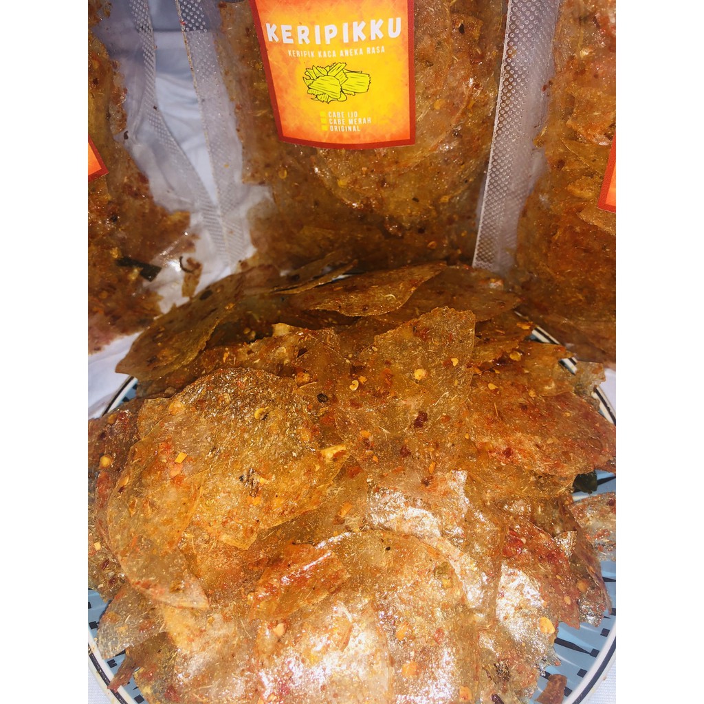 

KERIPIKKU 100gr Keripik Kaca / Kripca / Beledag aneka rasa