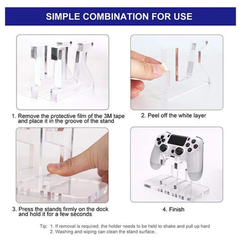 Btsg Stand Holder Kontroler Universal Akrilik Tampilan Sempurna Braket Gamepad Dengan Tekstur Kristal Untuk PS5