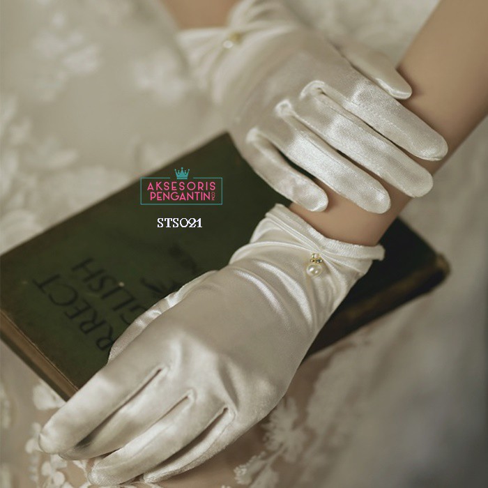 [NEW PRODUCT] SARUNG TANGAN PENDEK WEDDING GLOVE ASESORIS PESTA WEDDING STS021