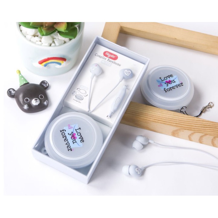 [A-112] Headset Earphone LOVE YOU FOREVER / Wadah Earphone Romantis Motif Cinta Love You Forever