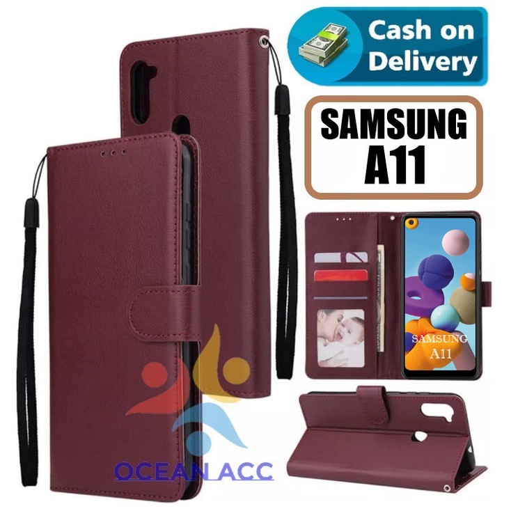 DOMPET HP UNTUK SAMSUNG A11 (2020) NEW LEATHER FLIP CASE SAMSUNG A11 (2020) NEW