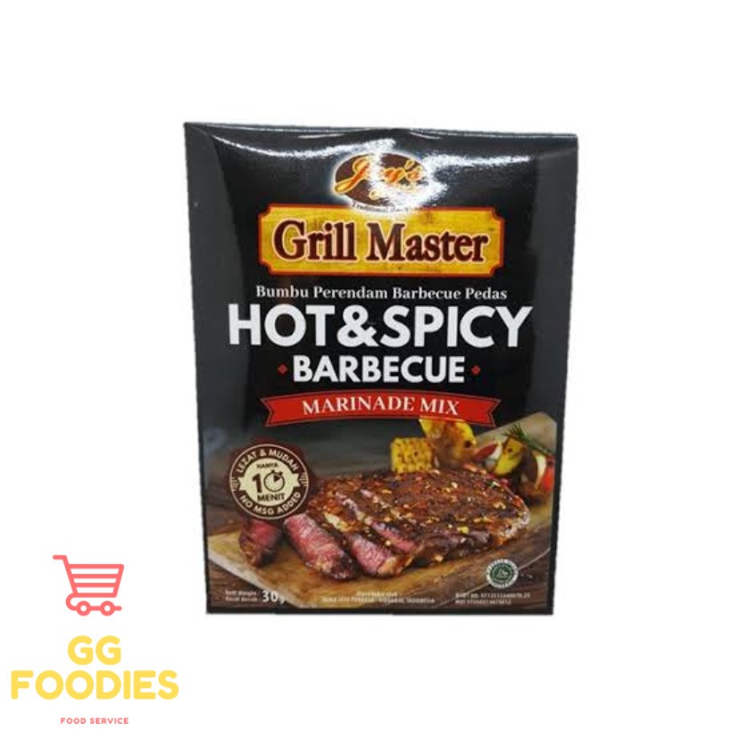 

Jay's Grill Master Hot Spicy Barbecue Marinade Mix 30 GR NO MSG HALAL