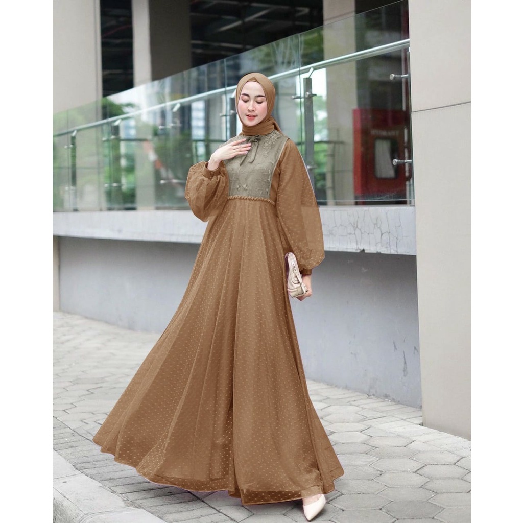 MAXY SHEREN FASHION PAKAIAN WANITA DRESS GAMIS MAXI EDHM