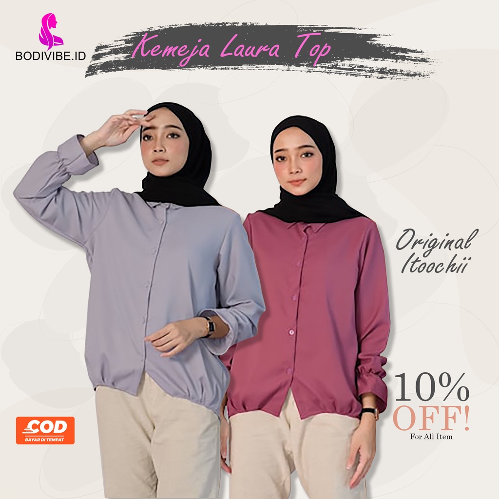 Baju Atasan Kemeja Wanita Casual Polos Formal Ootd Korea Outfit Kekinian Lengan Panjang Murah Jumbo