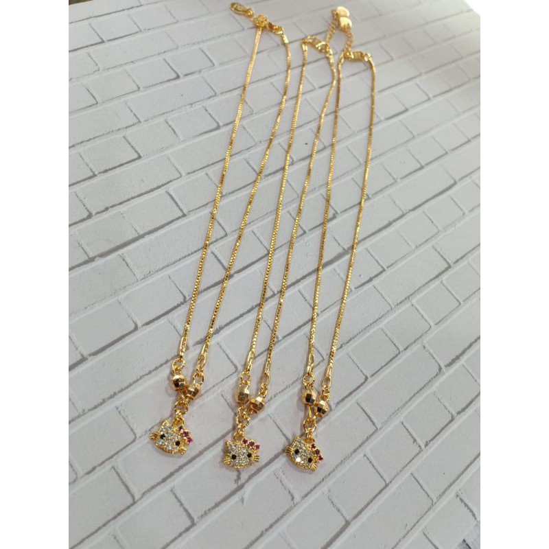 kalung xuping anak/kalung set liontin/kalung hello kity lapis emas