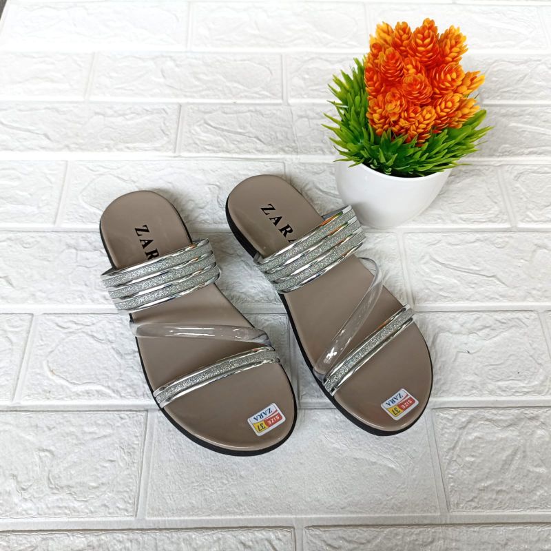 sandal cewek kaca / sandal cewek party / sandal pesta / sandal jelly