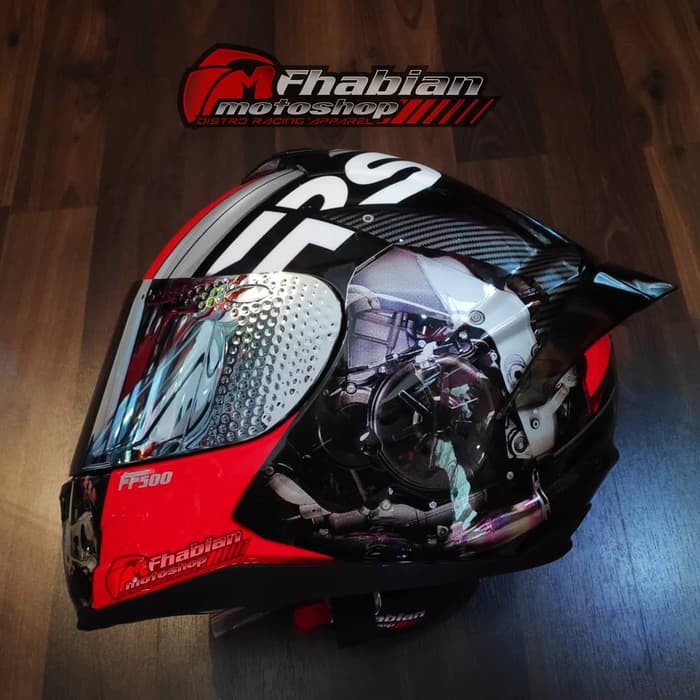 Helm RSV FF500 Motif Machine Paket ganteng