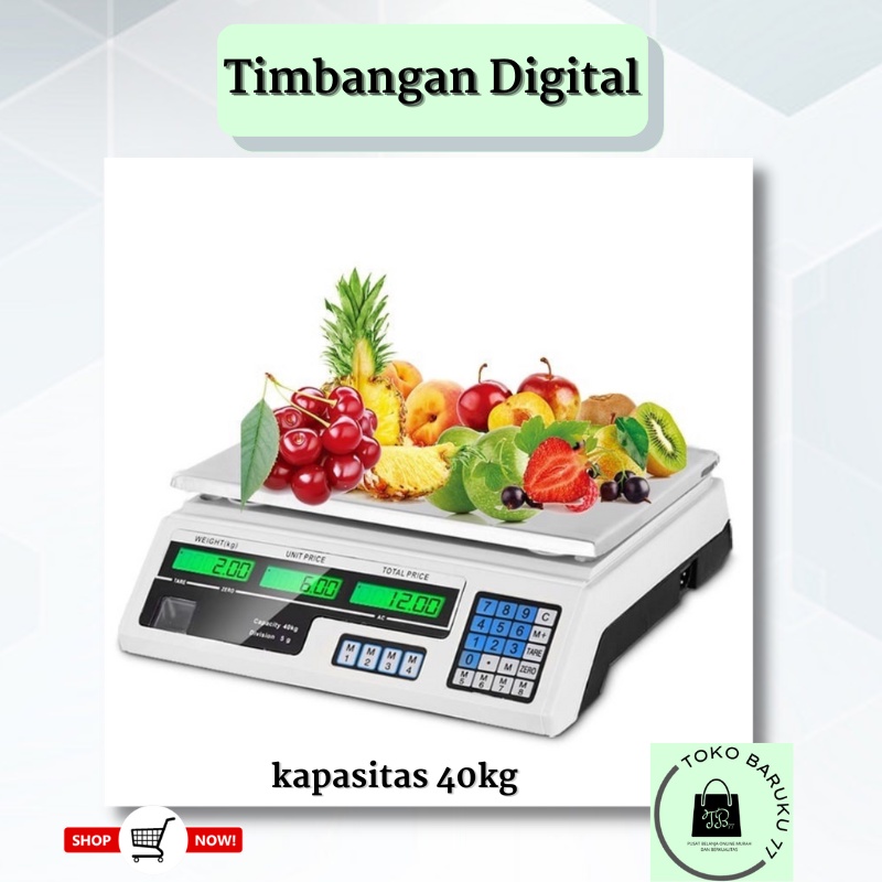 (KEYA) Timbangan Buah 40kg/Timbangan Serbaguna/Digital Computing Scale _40 KG_