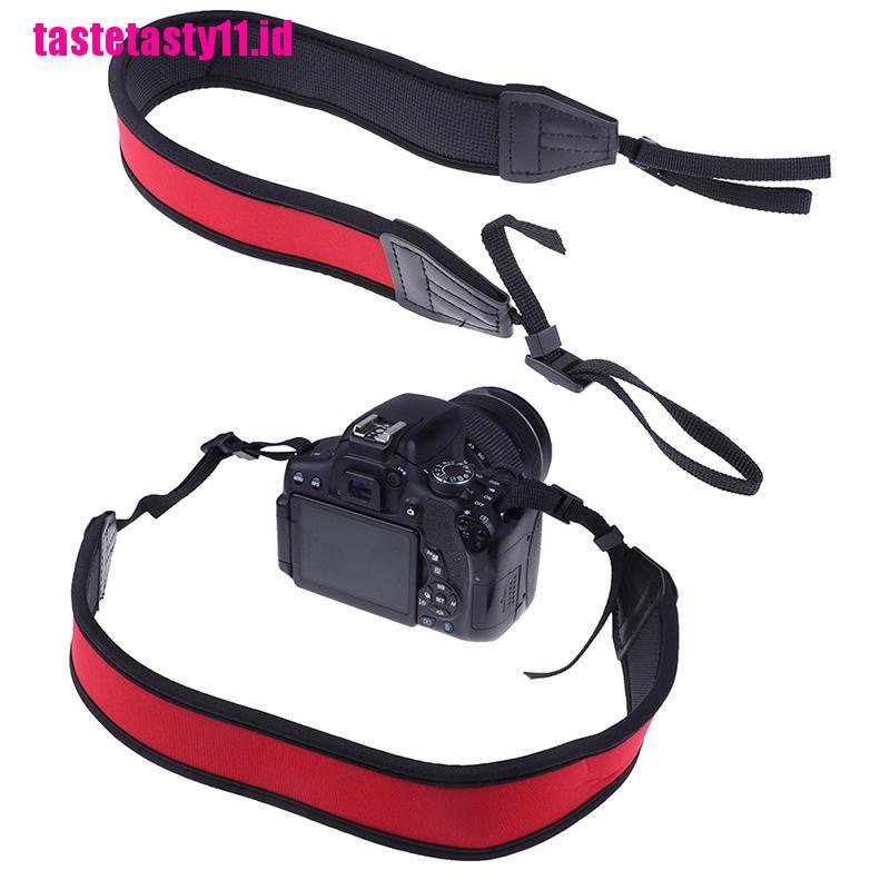 Tali Leher Bahan neoprene Anti Slip Warna Merah Untuk Kamera dslr canon nikon