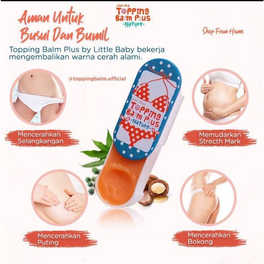 Topping Balm Plus By LITTLE BABY Vit C Cream Toping Pemutih Selangkangan Ketiak Bokong Leher Pantat Original