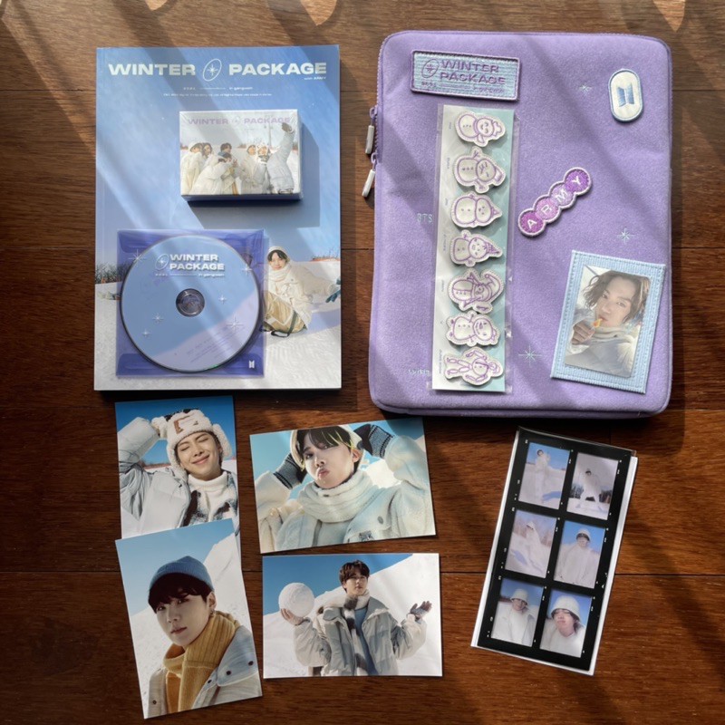 Sharing Winter Package BTS 21 photobook cd pouch wappen photoset mini photobox