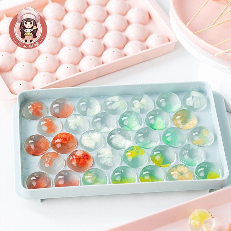 ICE TRAY BALL/ CETAKAN ES BATU PUDING BUAH JELLY TELUR PUYUH 33 ROUND