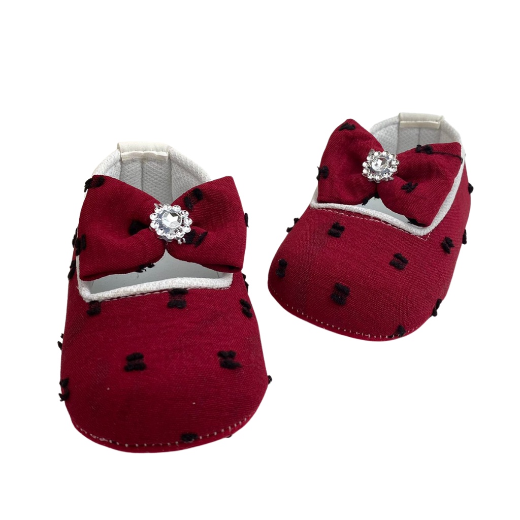 TAMAN SEPATUKU-SEPATU BAYI BABY PREWALKER PITA POLCA ANAK PEREMPUAN 0-12 BULAN FPX24