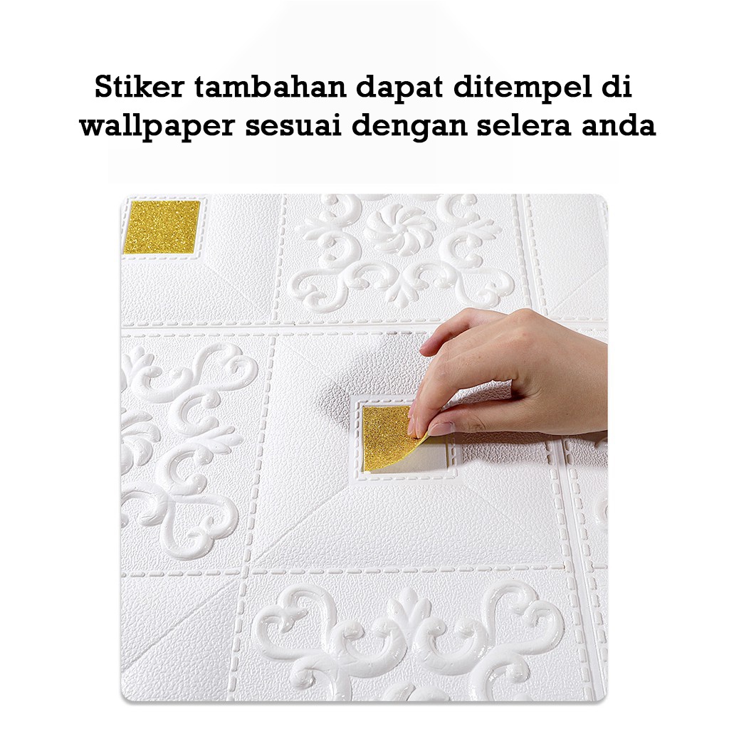 WALLPAPER 3D FOAM MOTIF BATIK  WALLSTICKER 70X70CM WALL STIKER / WALLPAPER 3D BATIK-1