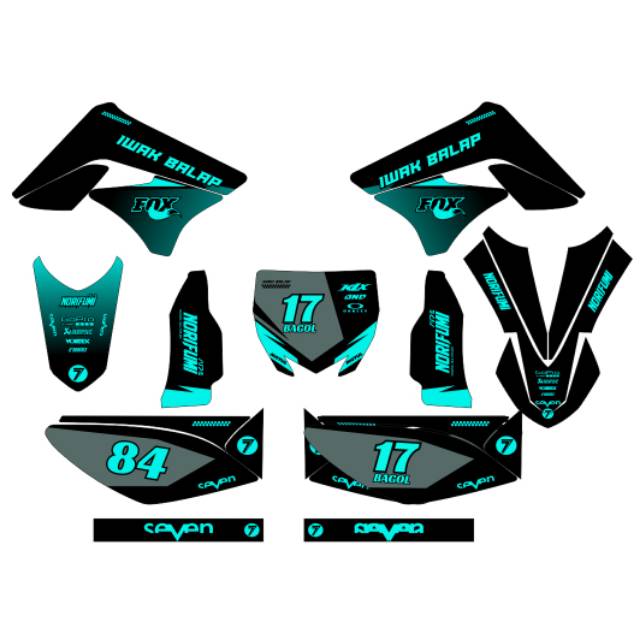 Decal Sticker KLX 150/KLX BF /DTRACKER TOSCA BLACK