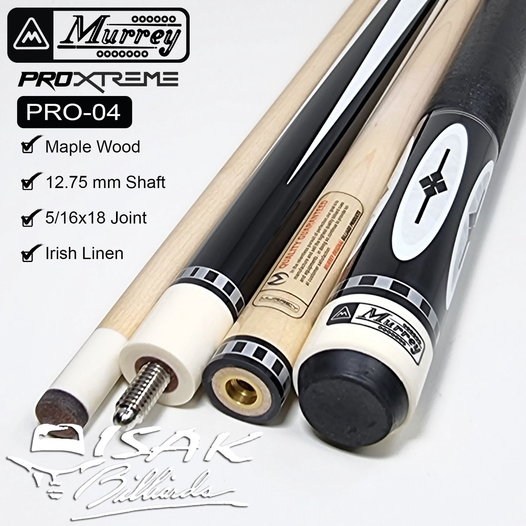 Cuci Gudang Murrey Pro-4 Xtreme Pool Cue - Maple Billiard Cue Stick Stik Biliar
