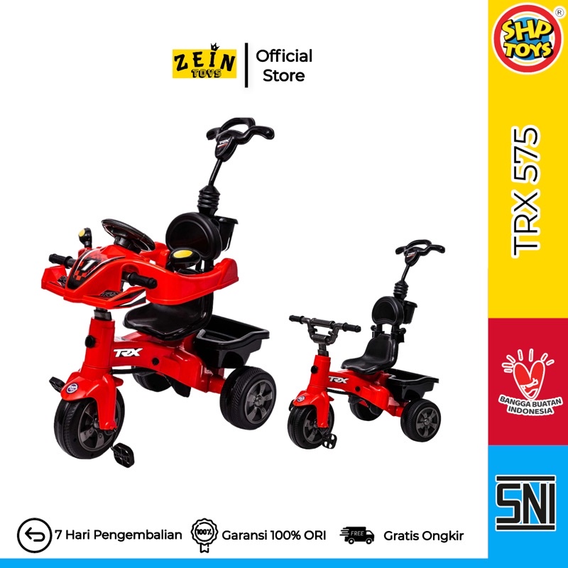 ZEINTOYS Sepeda Roda tiga anak bahan plastik kokoh SHP Toys TRX 575