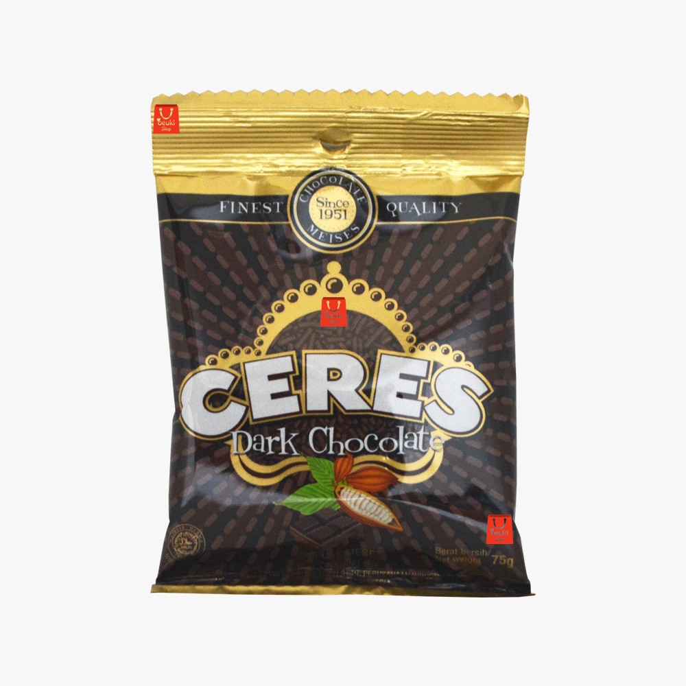 

Ceres Dark Chocolate Meses Tabur Rasa Coklat Pahit Kemasan Pack - 75gr